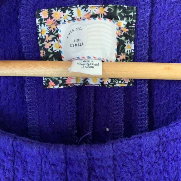 Anthropologie EEEUC Purple peplum top XS - Picture 2 of 2